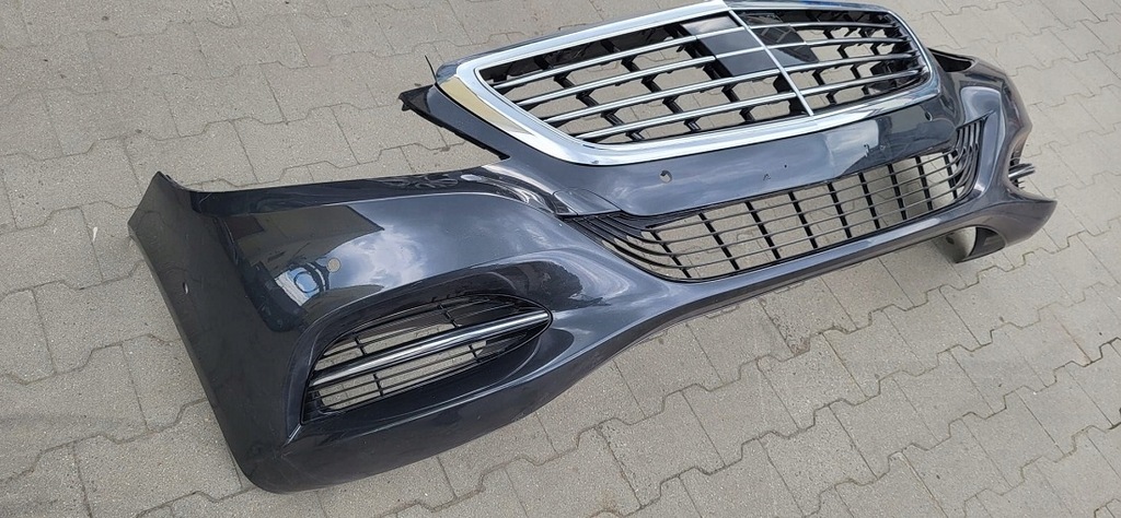 фото №2, Mercedes w222 13^ бампер перед передний решётка радиатора kpl