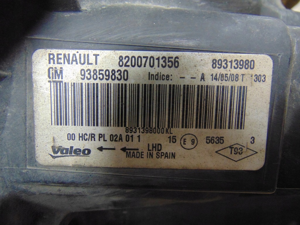 фото №13, Лампа права перед opel vivaro lift 2006- europa