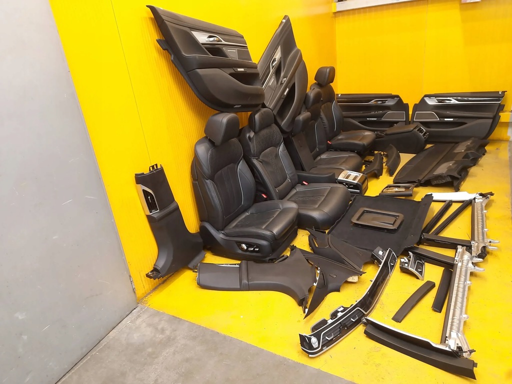 фото №11, Bmw 7 g12 long сиденье сиденья обшивки туннель пластики защита комплект