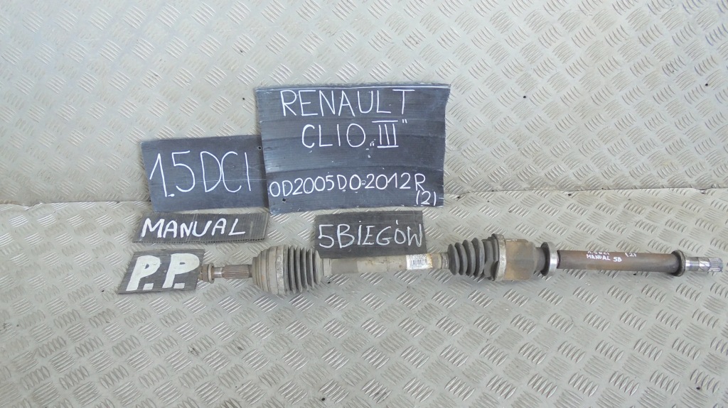 Приводной вал правый  перед renault clio 3 1.5 dci 05-12r Доставка