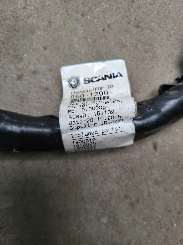 фото №5, Электропроводка жгут кабины панели верхний scania r 1800912 1912678