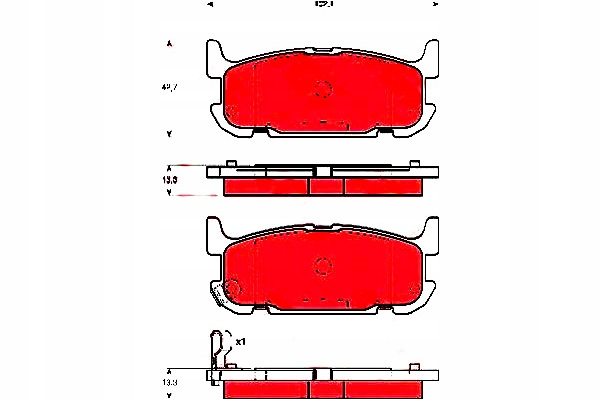 фото №2, Trwgdb3318 комплект тормозных колодок ham. задняя mazda mx-5 ii