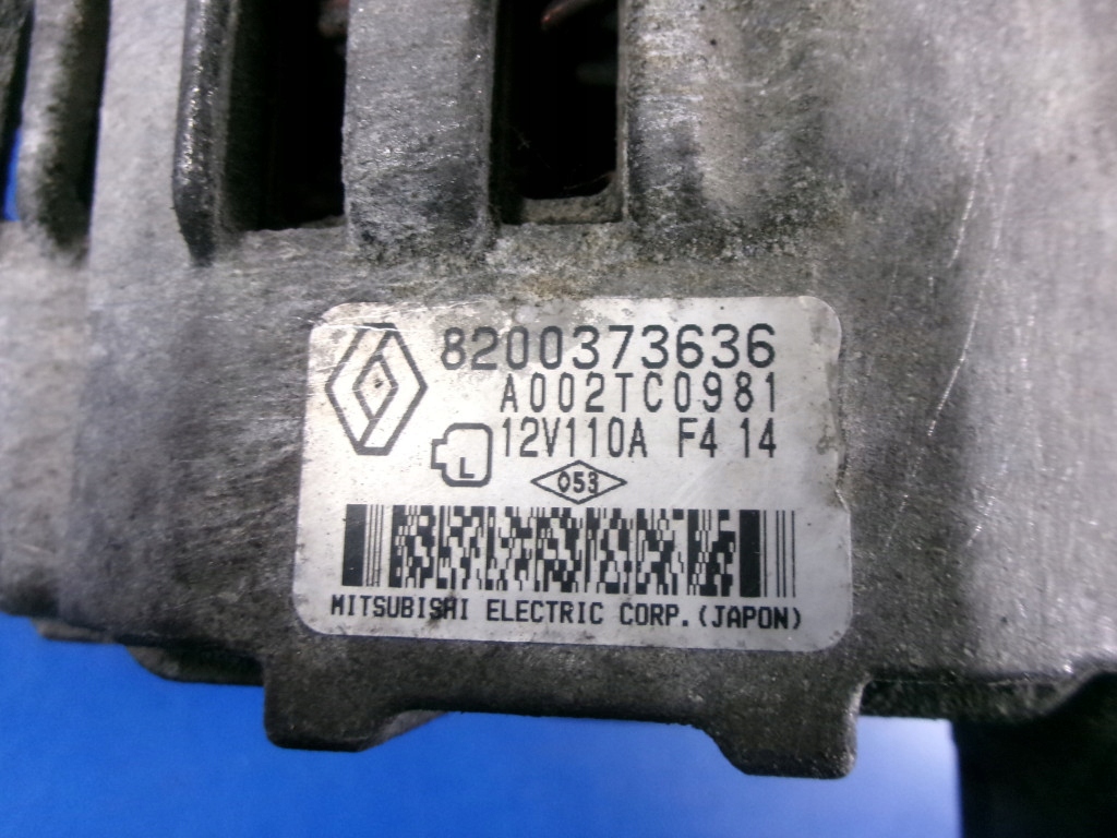 фото №6, Renault kangoo 1.5dci генератор 8200373636 a002tc0981 проверенный