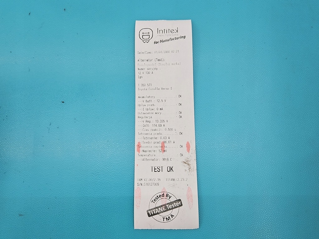 фото №7, Test генератор toyota corolla verso i 2.0 d4d