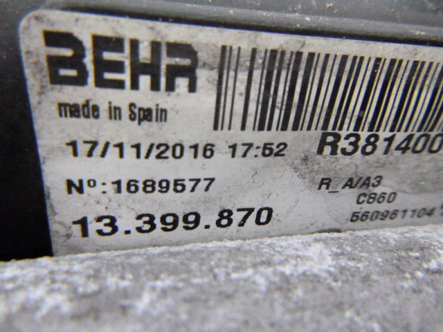 фото №8, Комплект радиатор радиатор opel corsa e 13399870