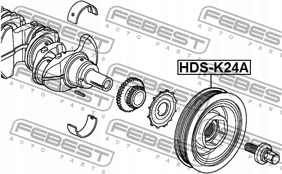 фото №6, Шків колінчастого вала колінчастого febest do honda cr-v iii 2.4