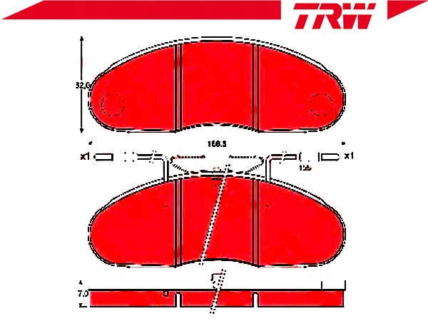 фото №3, Trw тормозные колодки тормозные nissan перед cabstar trade 2,