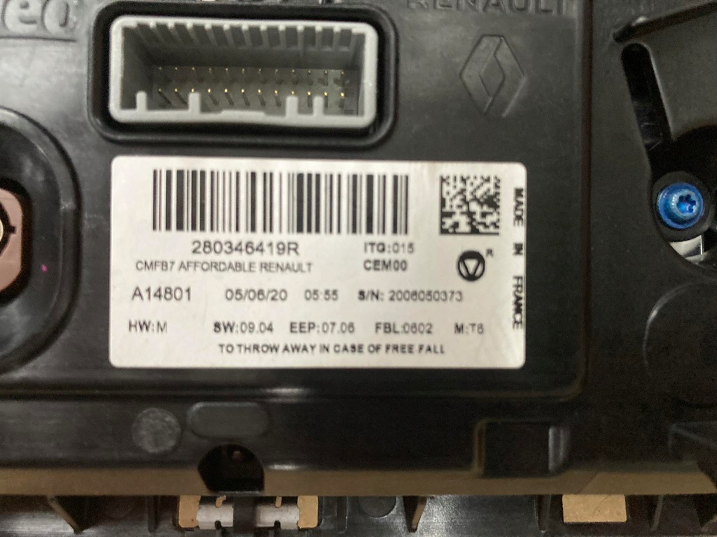 фото №3, Дисплей renault captur ii 280346419r