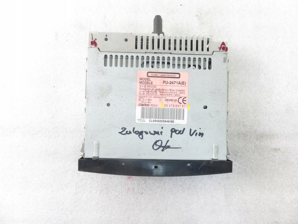 фото №9, Радио citroen c3 i 96476647xt