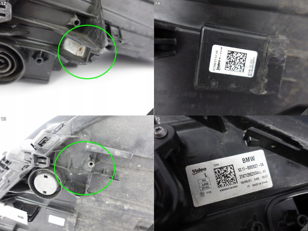 Bmw 1 f40 m-pakiet 19-24 лампа full led ліва перед shadow line black czarna в Україні