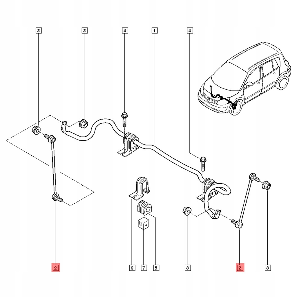 фото №5, 2x renault megane scenic ii з'єднувач стабілізатора