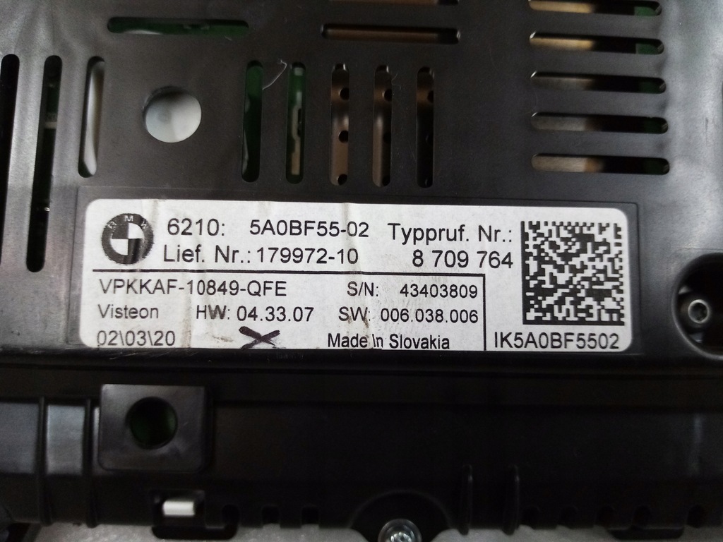 фото №6, Bmw f40 f44 приладова панель лічильник панель приладів 5a0bf55-02