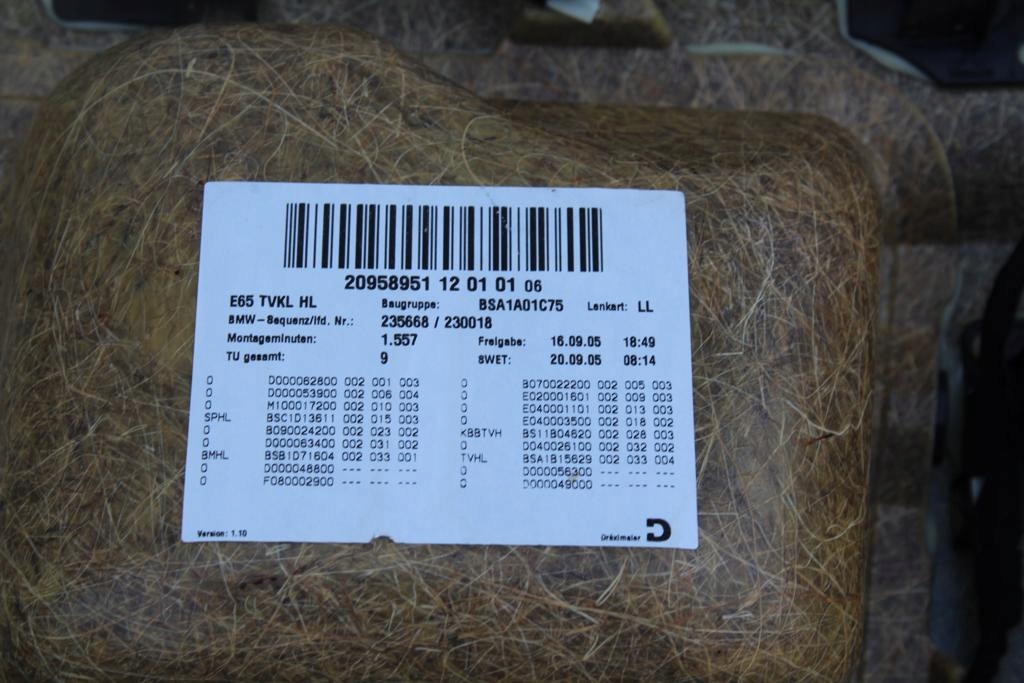 фото №7, Обшивка дверь задний левый bmw 7 e65 lift 100014408 20958951