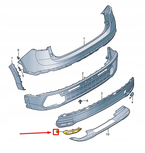 фото №1, Vw taigo cs rear left бампер trim 2g78078332zz