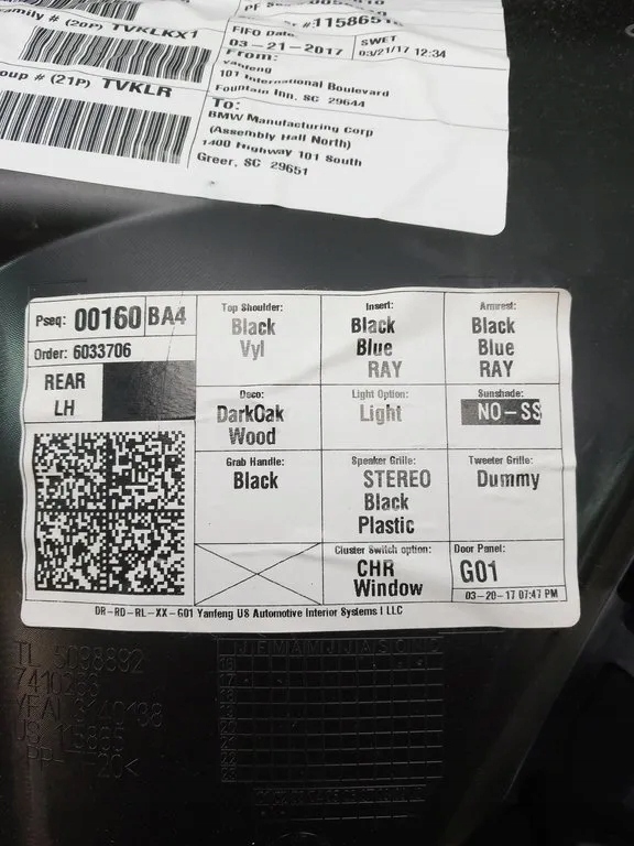 фото №6, Bmw x3 g01 g02 обшивка обивка niebieska nic led