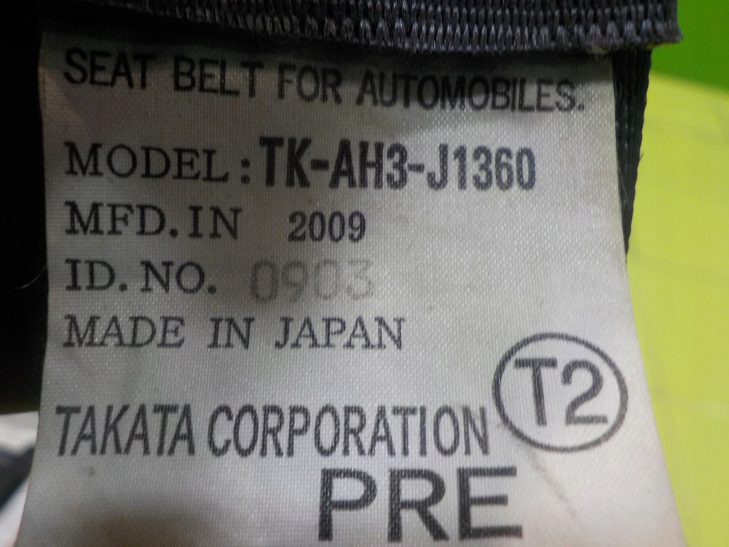 фото №6, Honda insight ii 09r 5d 09-14 pas безпеки правий перед tk-ah3-j1360