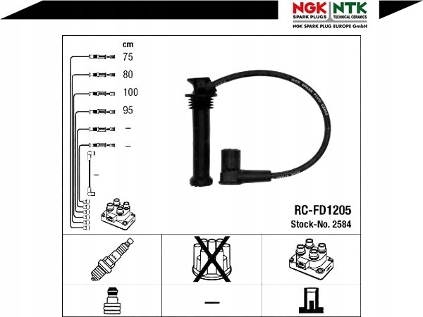 фото №3, Провода зажигания ford ka fies ngk