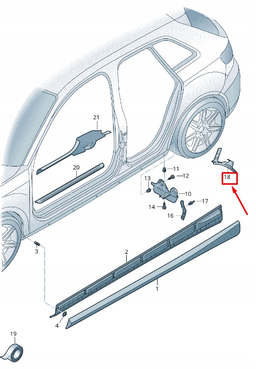 фото №1, Audi rs3 rear правый wheel cover 8v5853828a