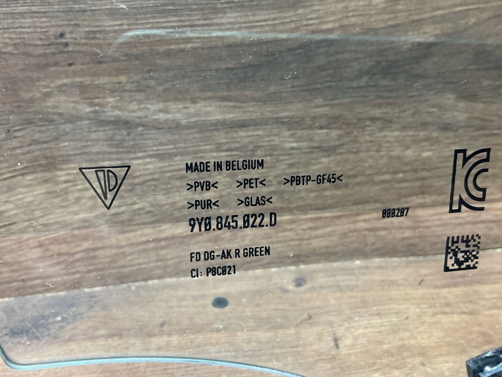 фото №12, Скло двері правий перед подвійний porsche cayenne 9y0 9y3 9y0845022d