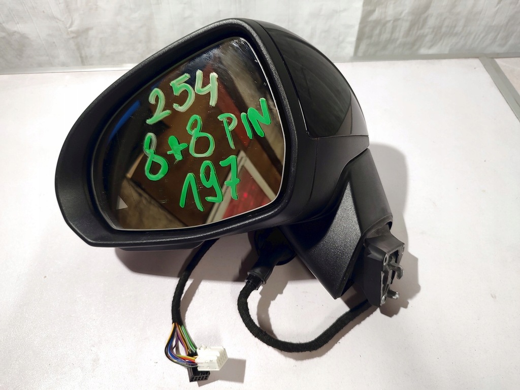 фото №7, Mercedes glc 254 w254 x254 зеркало левая 16 pin 8+8 код лакокрасочного покрытия 197