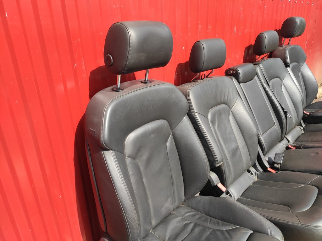 фото №6, Audi q7 4l салон сидіння сидіння s-line заднє сидіння 3 ряд обшивки комплект 7 шкіра