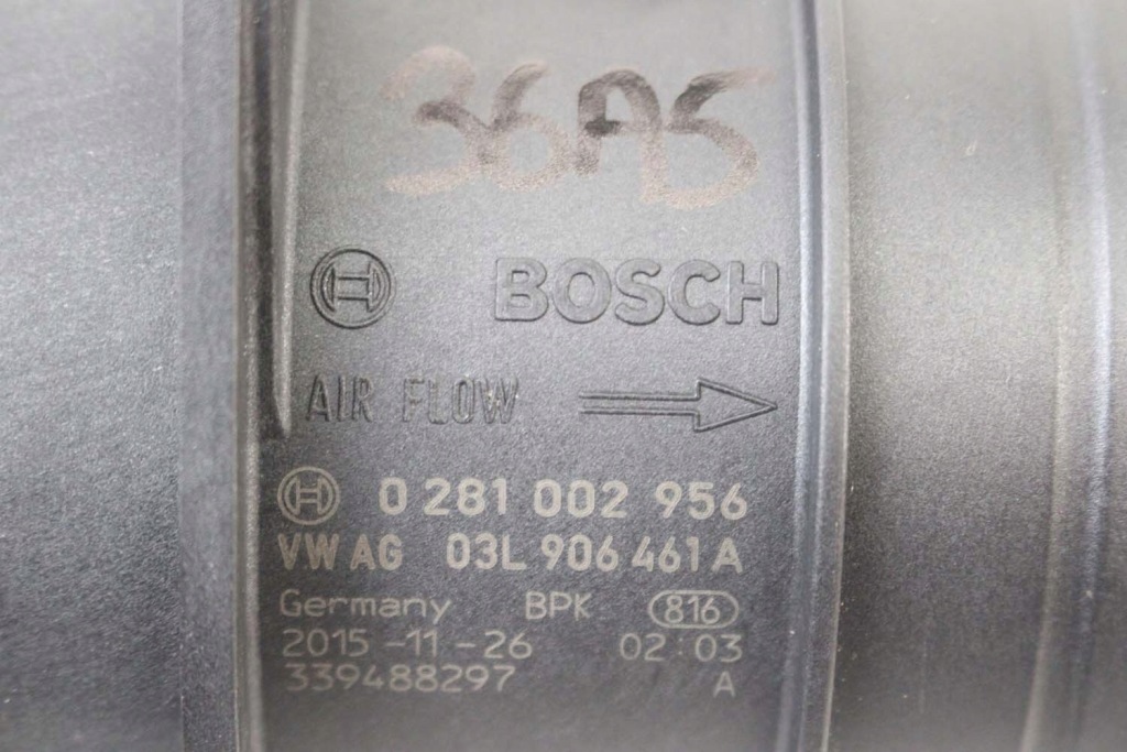 фото №10, Vw audi skoda датчик массового расхода воздуха расходомер 03l906461a 03l 906 461 a массовый pow