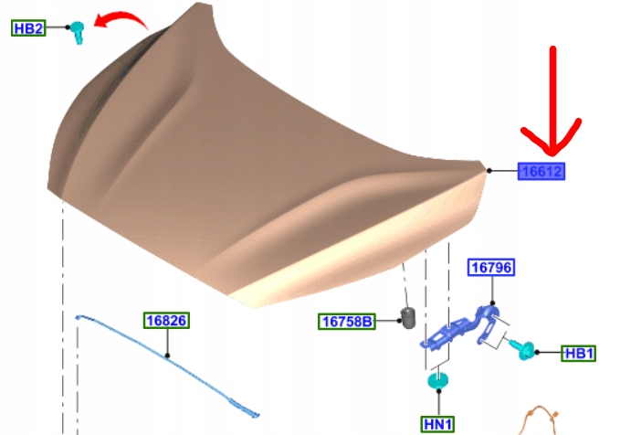 Купити Капот передня ford focus mk4 2018-2022 оригінальний номер