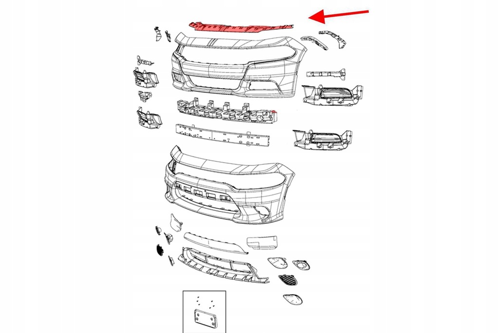 фото №11, Dodge charger 2011-2014 кронштейн решітка решітка 68092604aa