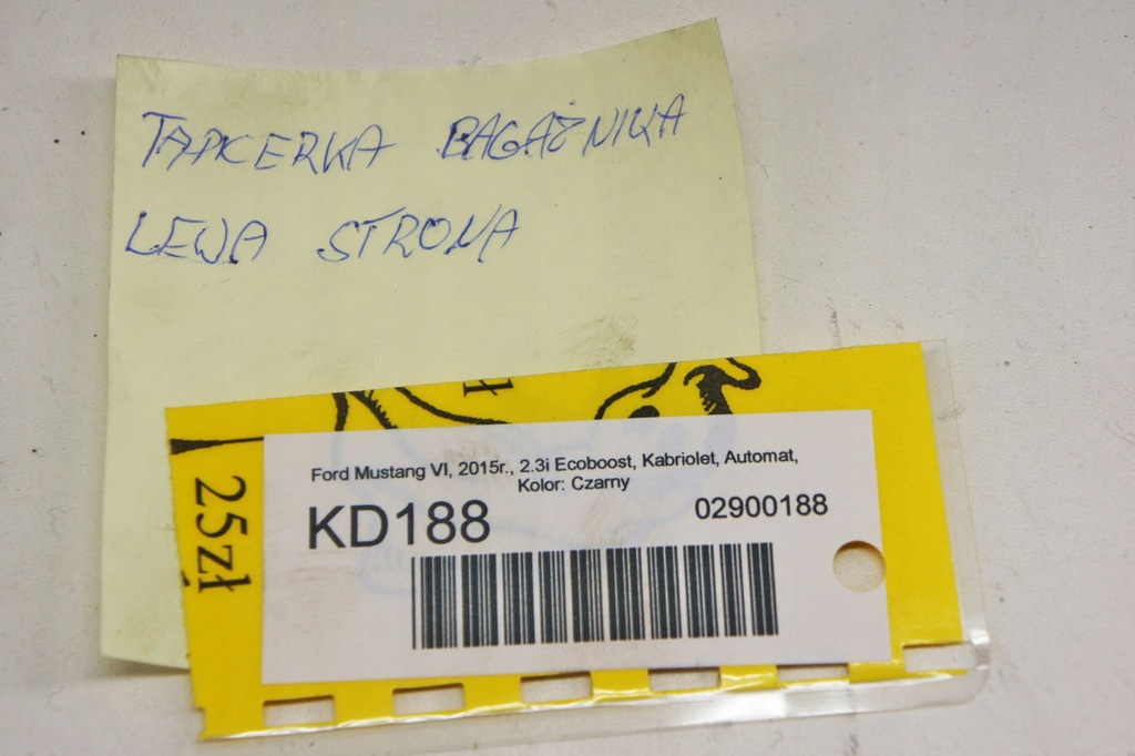 фото №6, Kd188 ford mustang vi обшивка багажника левый задняя