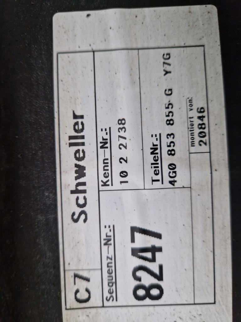 фото №6, Audi a6 4g молдинг порог левая ly7g