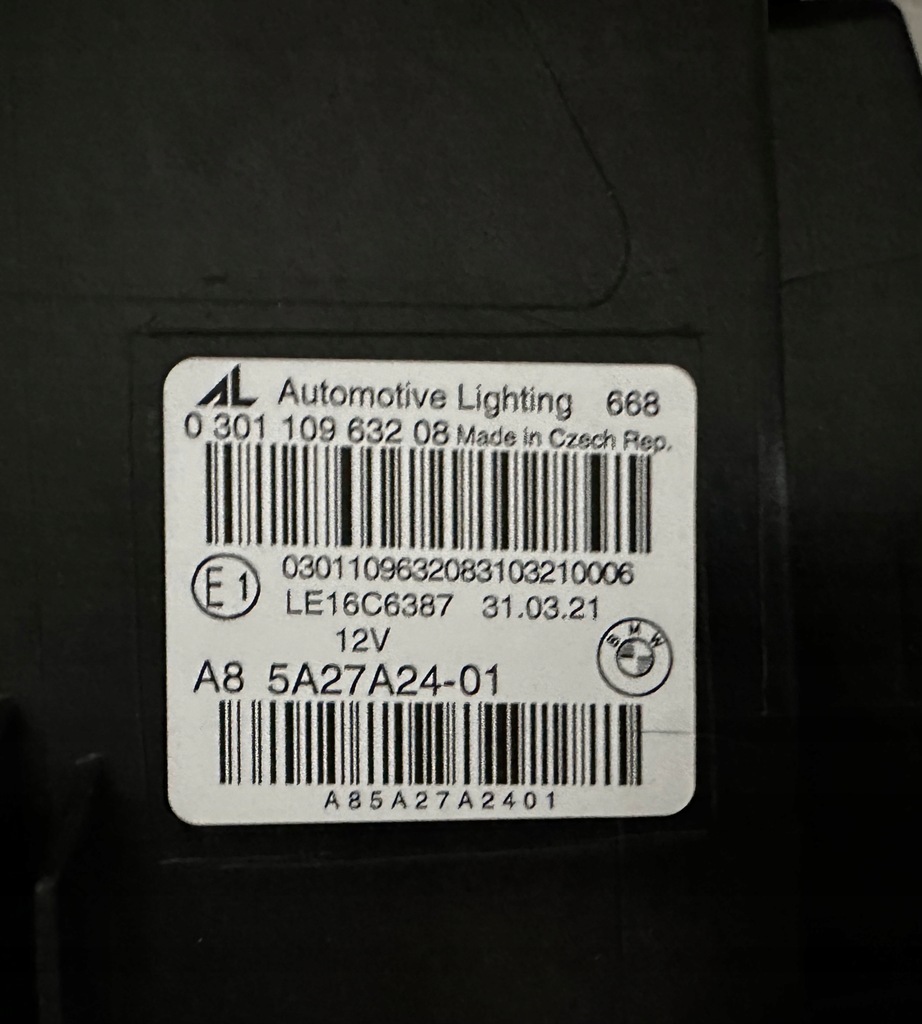 фото №7, Bmw 8 g14 g15 a27a23 лампа full led nowe оригінальні eu повний faktura