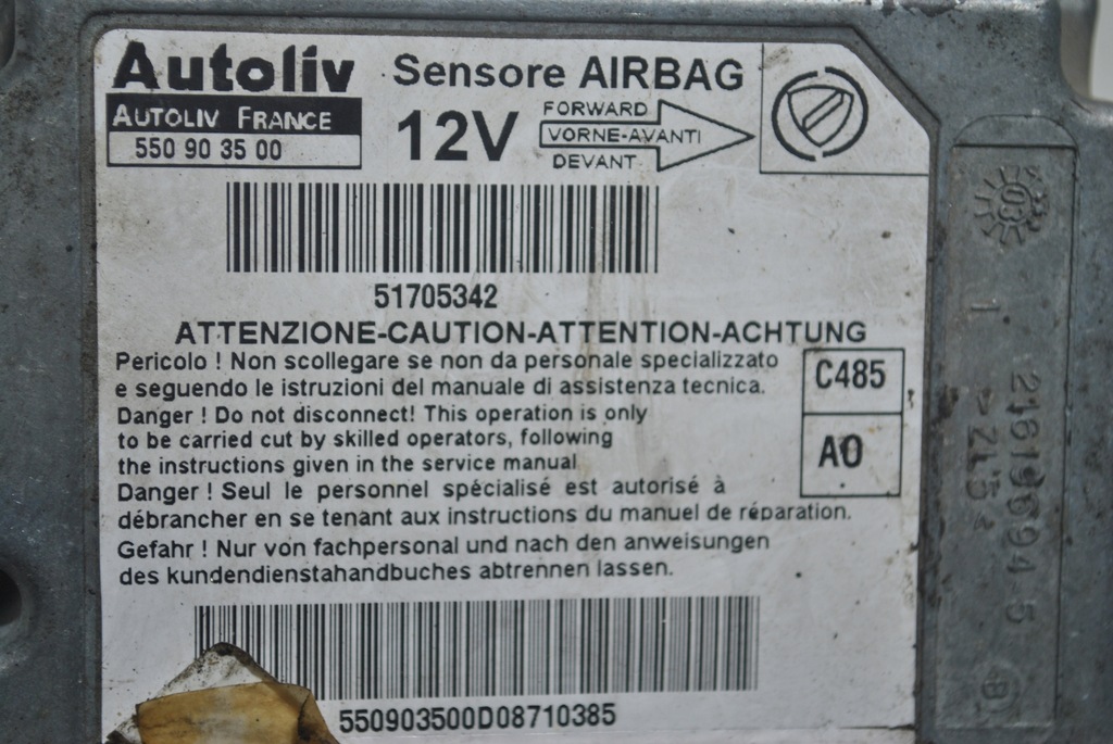 фото №8, Датчик подушка безопасности fiat doblo 550903500