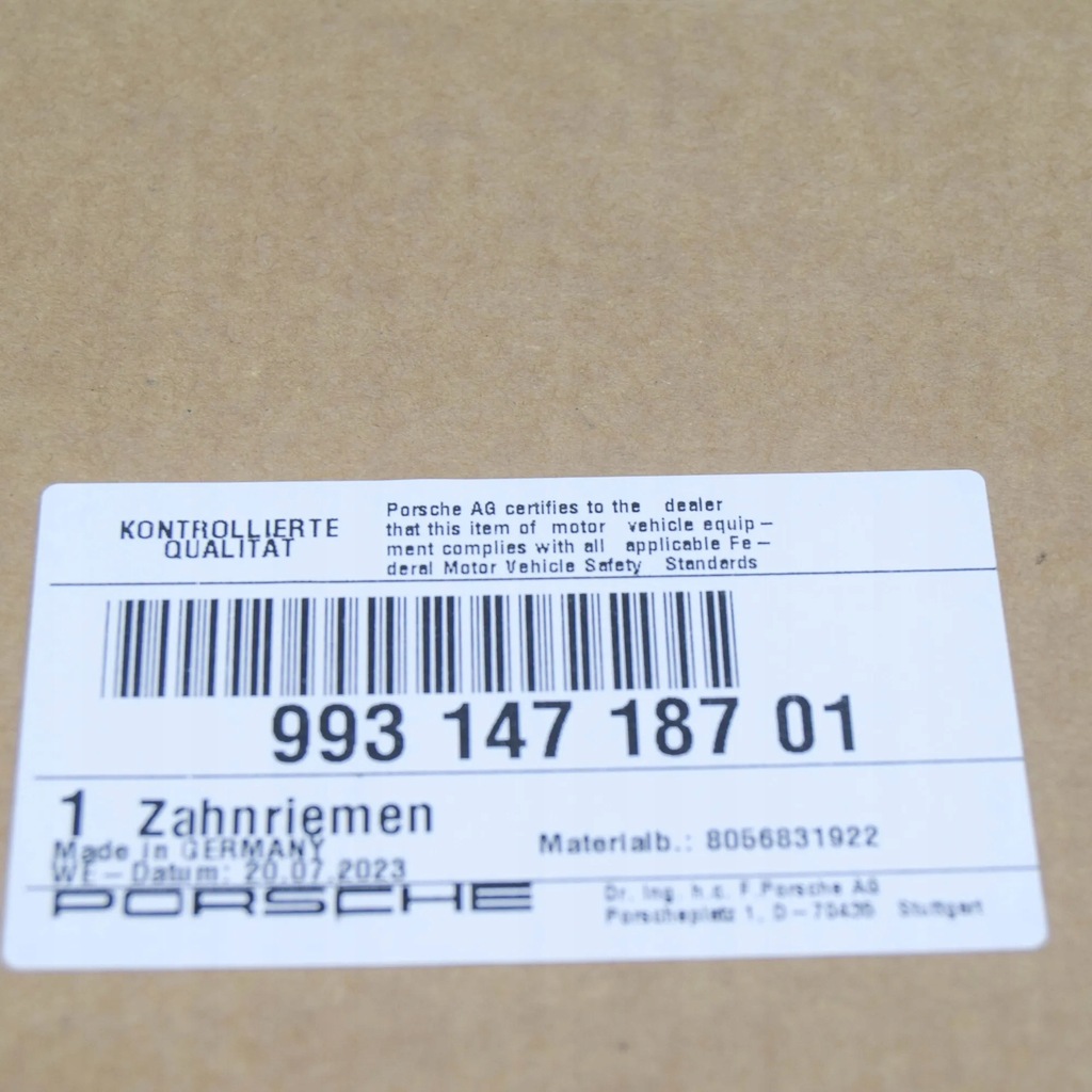 фото №7, Porsche 911 993 ремень приводной вентилятора 3.6 210kw carrera 99314718701