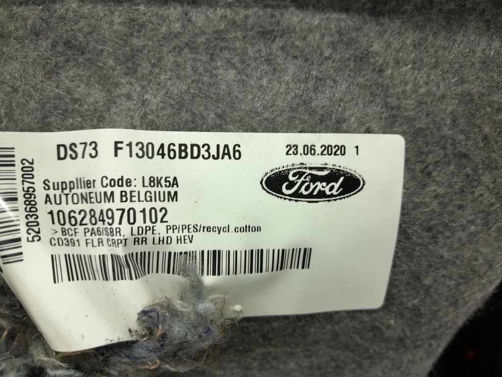 фото №12, Ford mondeo mk5 lift kombi обшивка підлога килимок