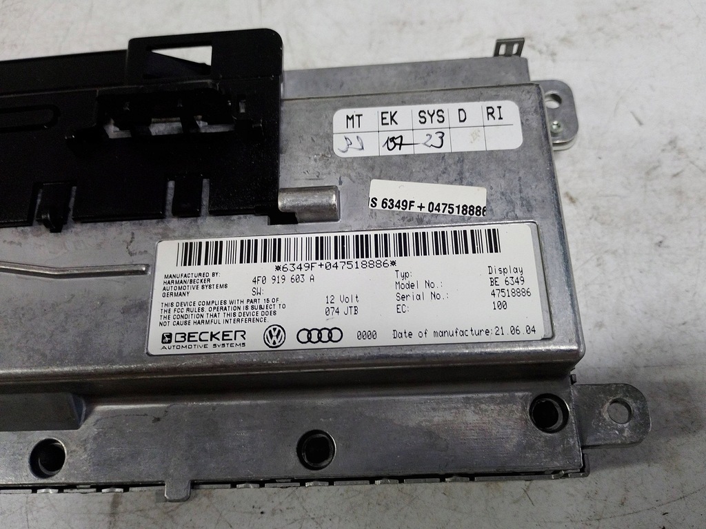 фото №6, Audi экран дисплей 4f0919603a europa