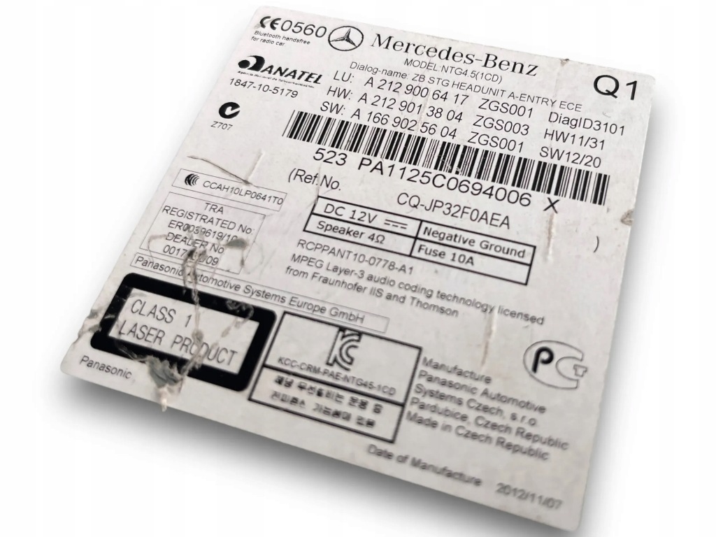 Mercedes e klasa w212 радіо navi ntg 4.5 2129006417 #179 в Україні