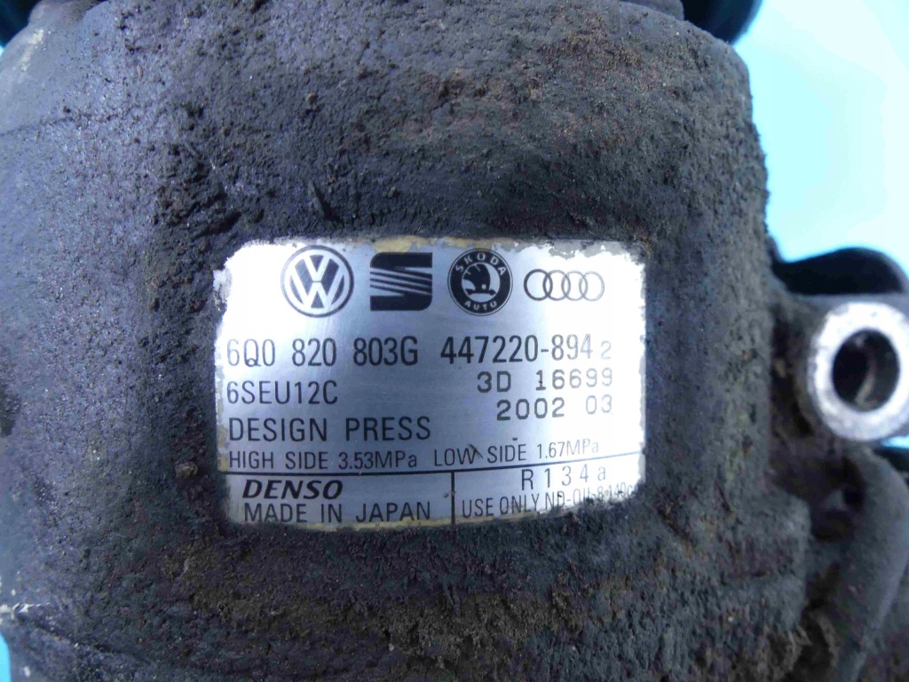 фото №9, Компрессор кондиционера vw polo iv 9n 6q0820803g