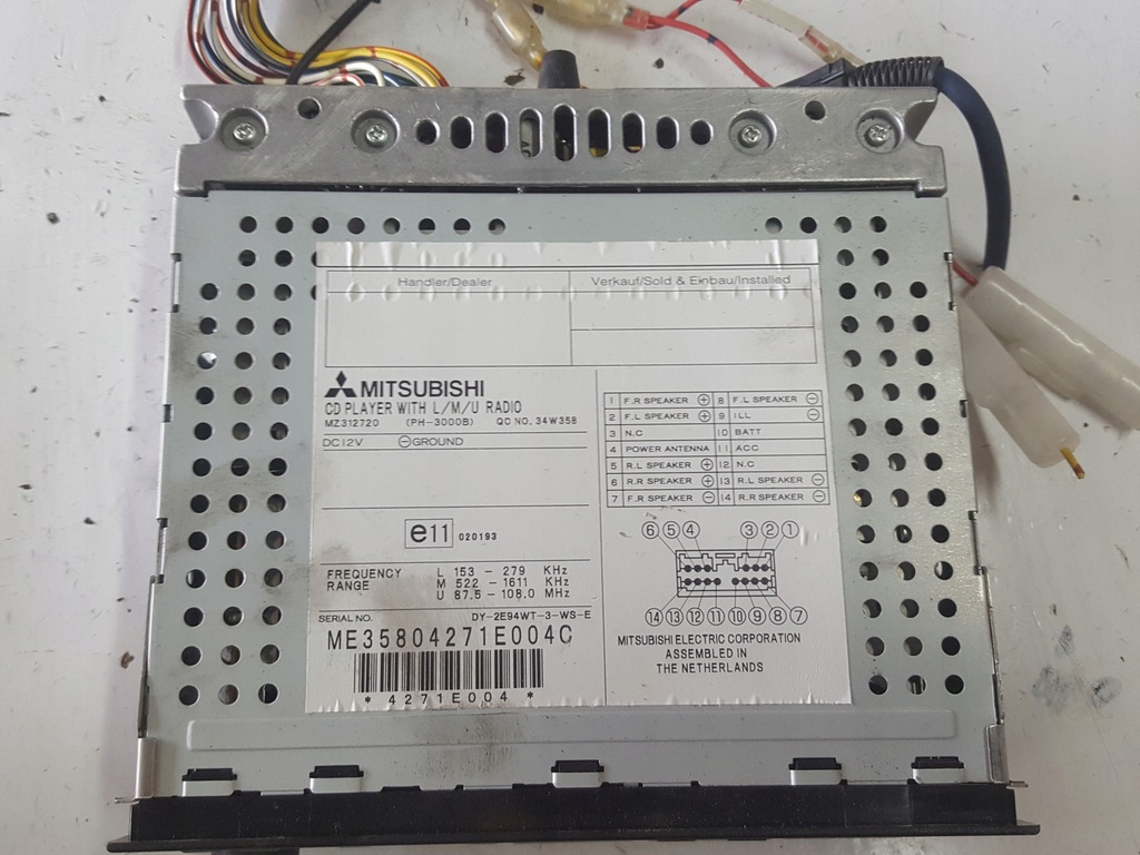 фото №2, Mitsubishi pajero 3 iii lift 03-06r радио cd радиопроигрыватель mz312720