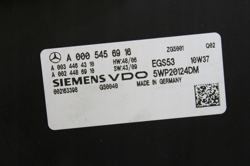 фото №5, Модуль блок керування коробки автоматична коробка передач mercedes w212 2.2 cdi a0005456916