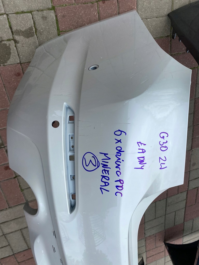 фото №12, Bmw 5 g30 przedlift бампер задній звичайний pod накладка хром