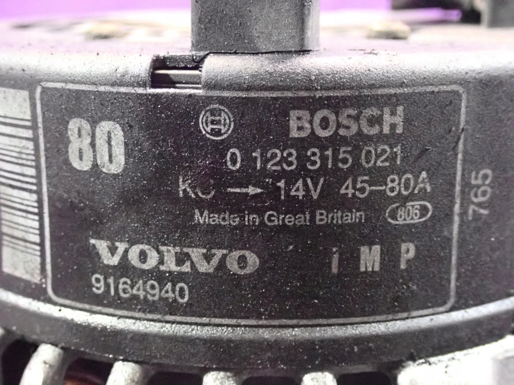 Volvo s40 1 96-00 2.0 140km генератор 0123315021 9164940 Зі Шроту