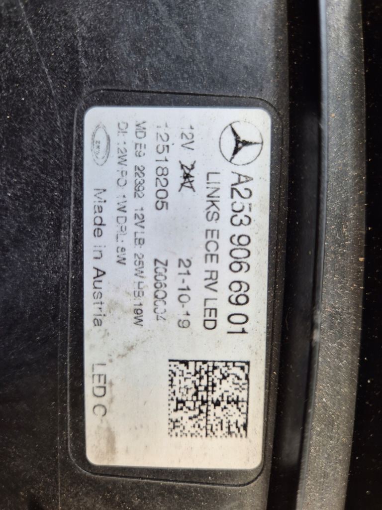 Фара ліва перед led performance a2539066901 mercedes glc w253 Оригінал