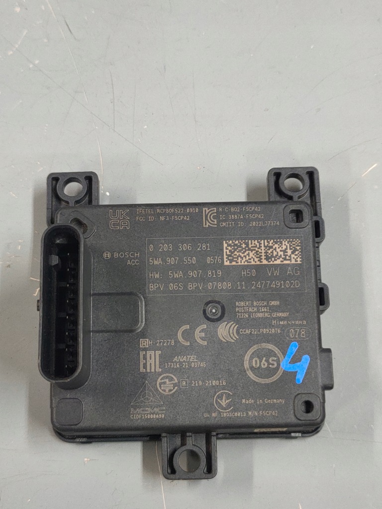 фото №1, Vw golf 8 viii mk8 formentor радар distronic acc модуль датчик 5wa907550