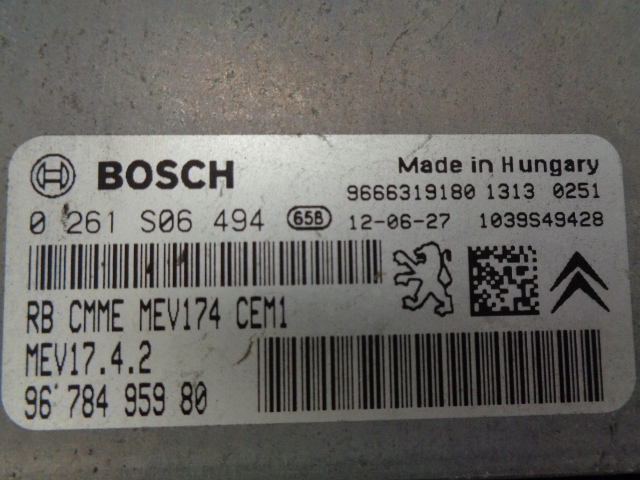 фото №7, Peugeot 208 бортовий комп'ютер набір стартовий 1.6 vti