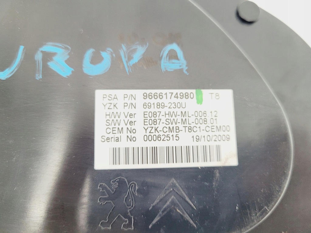 фото №8, Лічильник прилади peugeot 5008 i 9666174980