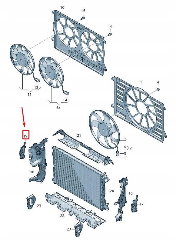 фото №9, Audi q7 4m правая радиатор двигателя направляющая воздуха 4m0121284cb oem