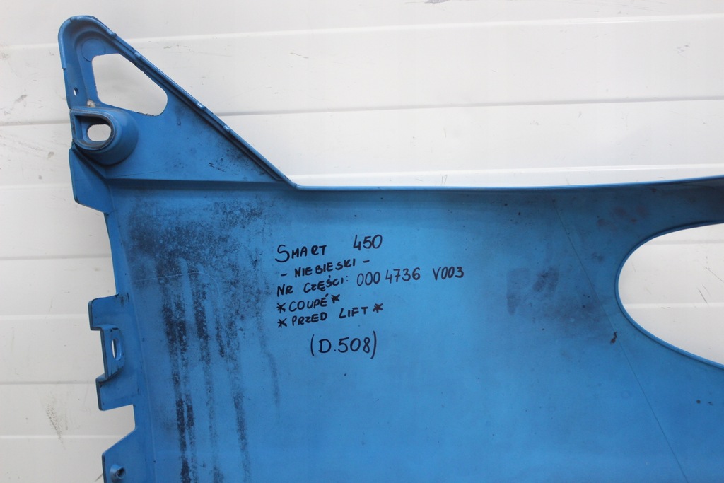 фото №16, Smart 450 fortwo przed liftem крыло левый перед передний coupe 0004736v003