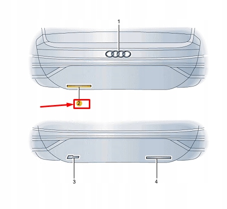 фото №2, Audi e-tron gt rear trunk lid badge 4j3853741b3q7