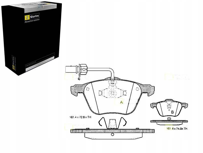 фото №1, Набір - комплект гальмівних колодок гальмівних [starline]