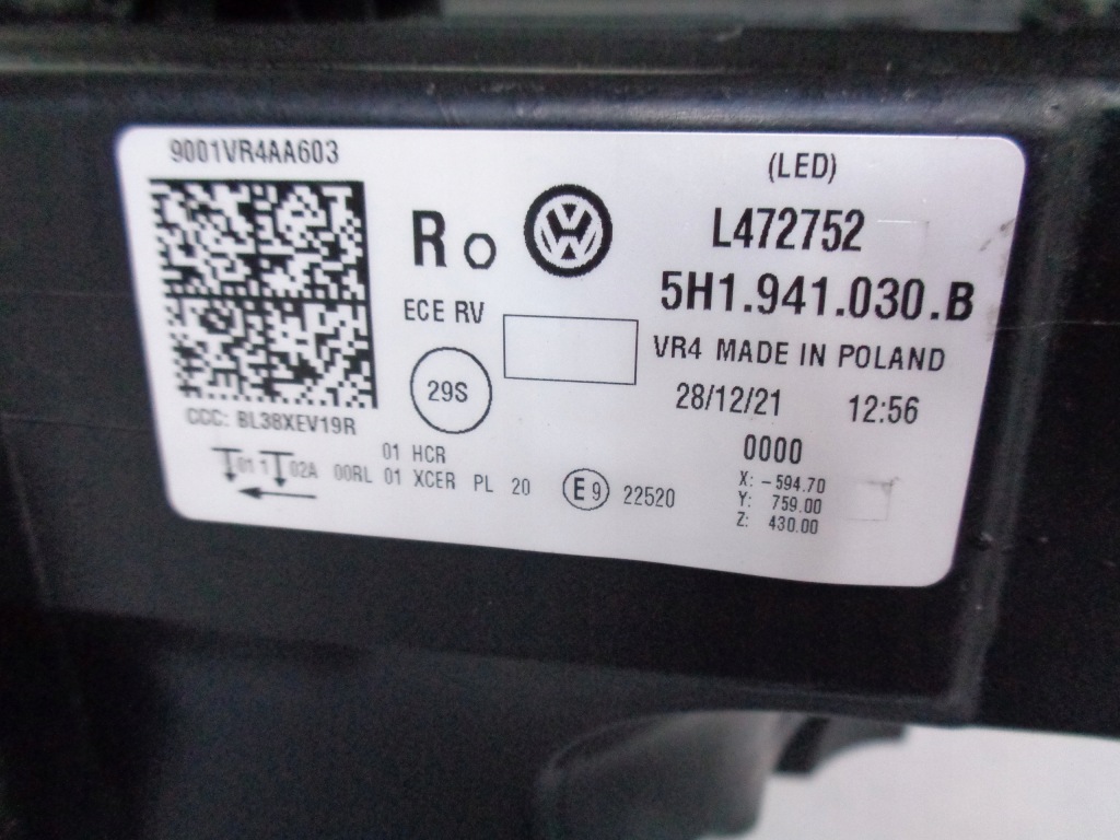 фото №7, Лампа права фара vw golf viii 8 5h 5h0 20- led